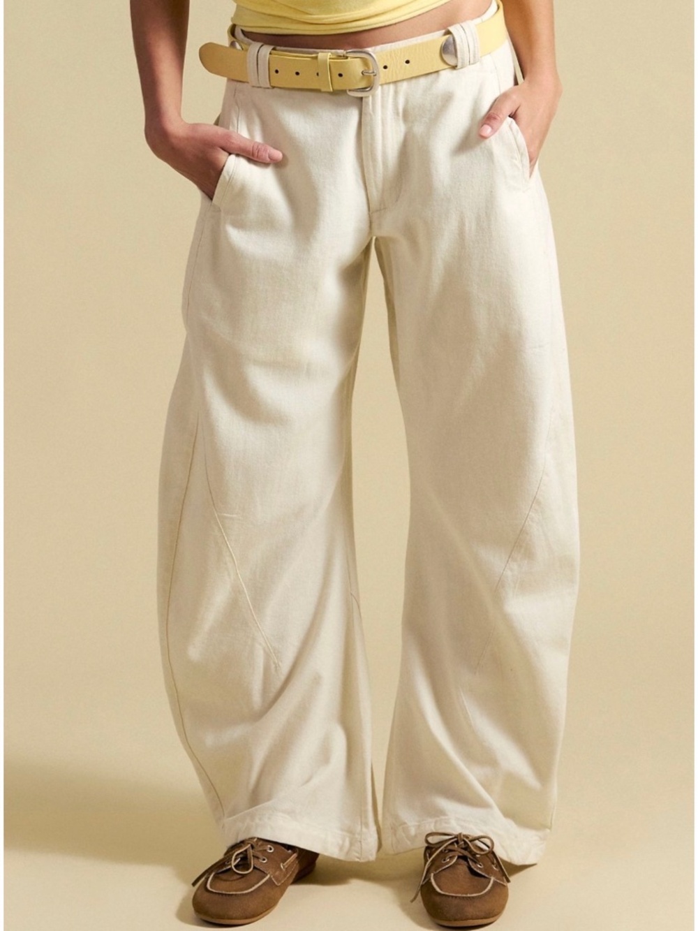 Free people Spotlight Washed Barrel Chino Trousers